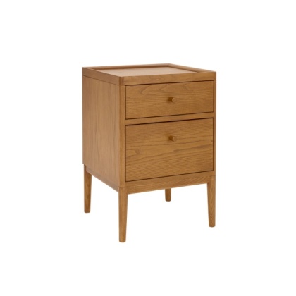 Ercol Salina 2109 2 Drawer Bedside Cabinet | Vintage Ash