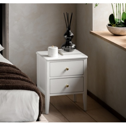 Gallery Direct Acton 2 Drawer Bedside White