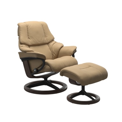 Stressless Reno Chair & Stool Signature Base - 3 Colours & Sizes - Black Friday Promo