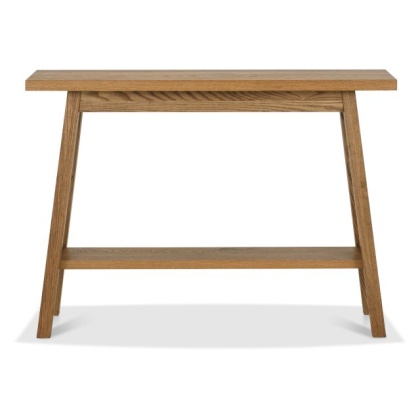 Bentley Designs Camden Rustic Oak Console Table With Shelf
