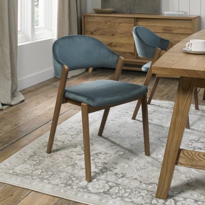 Bentley Designs Camden Rustic Oak Upholstered Chair