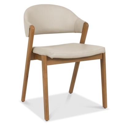 Bentley Designs Camden Rustic Oak Upholstered Chair