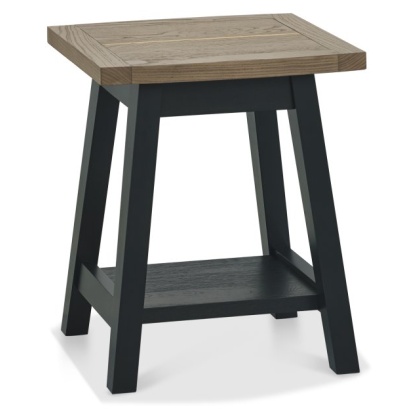 Bentley Designs Camden Weathered Oak & Peppercorn Lamp Table