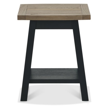 Bentley Designs Camden Weathered Oak & Peppercorn Lamp Table