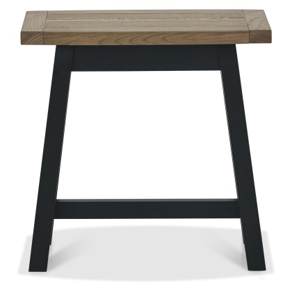 Bentley Designs Camden Weathered Oak & Peppercorn Side Table