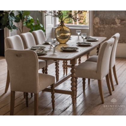 Gallery Direct Artisan Extending Dining Table Set with 6 Dining Chairs