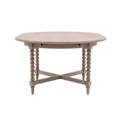 Gallery Direct Artisan Extending Round Dining Table + 4 Dining Chairs