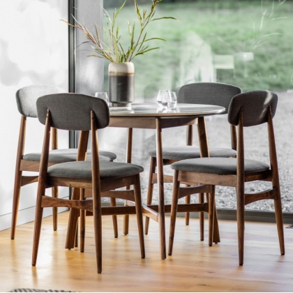 Gallery Barcelona Round Dining Table + 4 Chairs