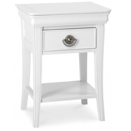 Bentley Designs Chantilly White 1 Drawer Bedside Table