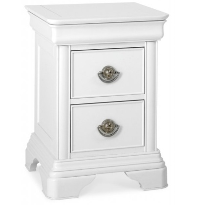 Bentley Designs Chantilly White 2-Drawer Bedside Table
