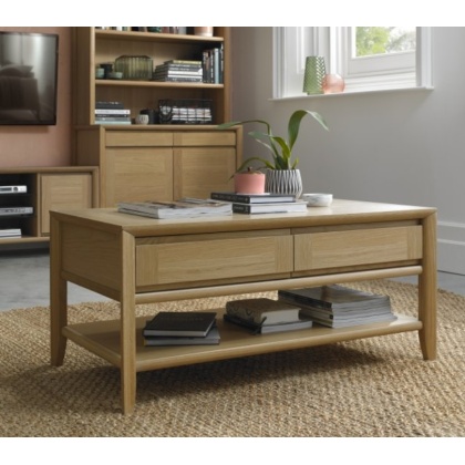 Bentley Designs Bergen Oak Coffee Table With Drawer Bentley Designs Bergen Oak Coffee Table With Drawer