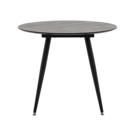 Gallery Direct Astley Black Oak 90cm Round Dining Table