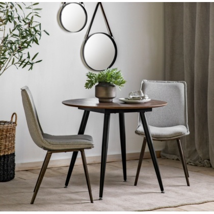 Gallery Direct Astley Walnut 90cm Round Dining Table