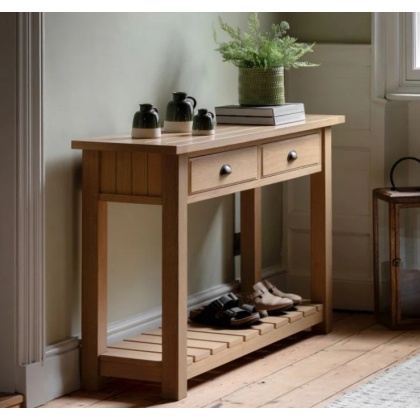 Gallery Direct Eton Natural 2 Drawer Console Table