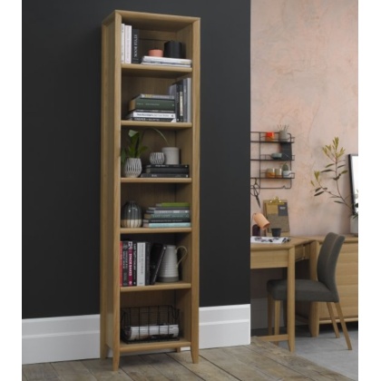 Bentley Designs Bergen Oak Narrow Bookcase