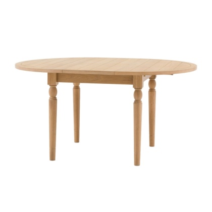 Gallery Direct Eton Natural Round Extending Dining Table