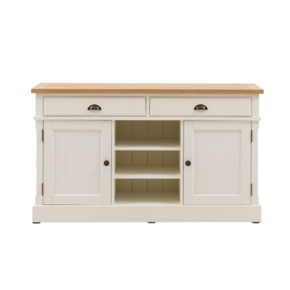 Gallery Direct Eton Large Sideboard – White & Oak Top