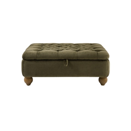 Gallery Direct Chesterfield Footstool - Celine Olive Gallery Direct Chesterfield Footstool - Celine Olive