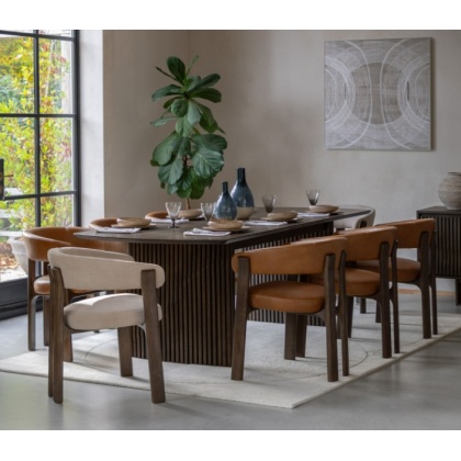 Gallery Direct Onda Walnut Oval Extending Dining Table