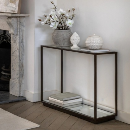 Gallery Direct Avento Bronze Glass Console Table