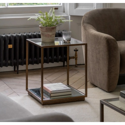 Gallery Direct Avento Bronze Glass Side Table