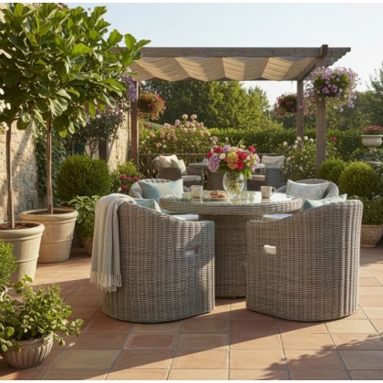 Gallery Direct Ragusa Garden 4 Seater Round Dining Set