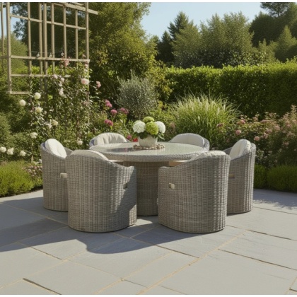 Gallery Direct Ragusa Garden 6 Seater Round Dining Set