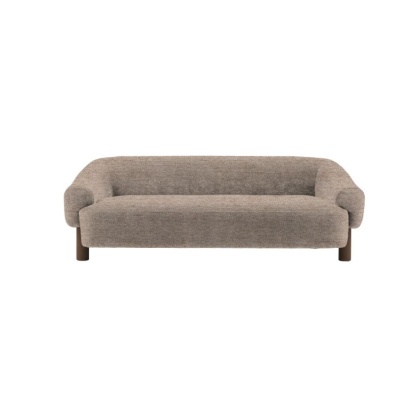 Gallery Direct Heston 3 Seater - Mikah Wicker With Ebony Legs
