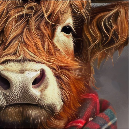 Gallery Direct Dapper Highlander Framed Art – Highland Cow Wall Art