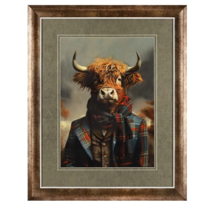 Gallery Direct Dapper Highlander Framed Art – Highland Cow Wall Art