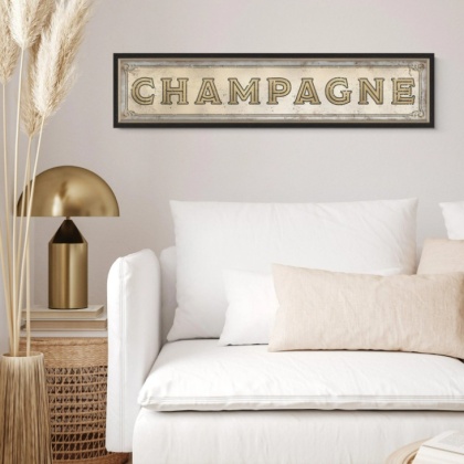Gallery Direct Champagne Mirrored Typography Wall Art – Gold Statement Frame