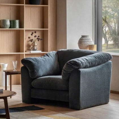 Gallery Direct Kudde Armchair - Verona Azure Gallery Direct Kudde Armchair - Verona Azure