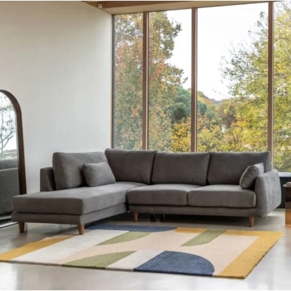 Gallery Direct Oakwood Chaise Sofa LHF - Willow Magnet