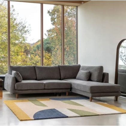 Gallery Direct Oakwood Chaise Sofa RHF - Willow Dusty