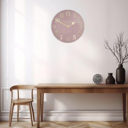 Thomas Kent Arabic 12inch Wall Clock Blush Pink