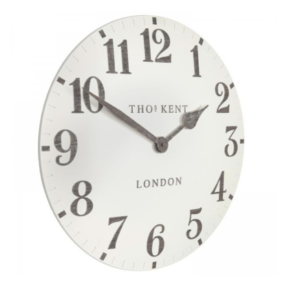 Thomas Kent Arabic 20inch Large Wall Clock Limestone