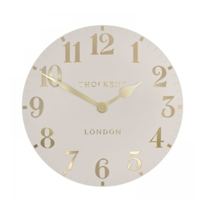 Thomas Kent Arabic 20inch Large Wall Clock Oatmeal