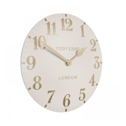 Thomas Kent Arabic 12inch Wall Clock Oatmeal