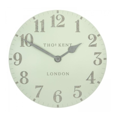 Thomas Kent Arabic 12inch Wall Clock Pearl Green