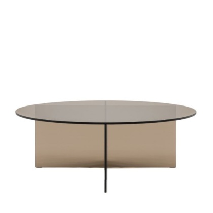 Gallery Direct Parioli Glass Coffee Table Charcoal