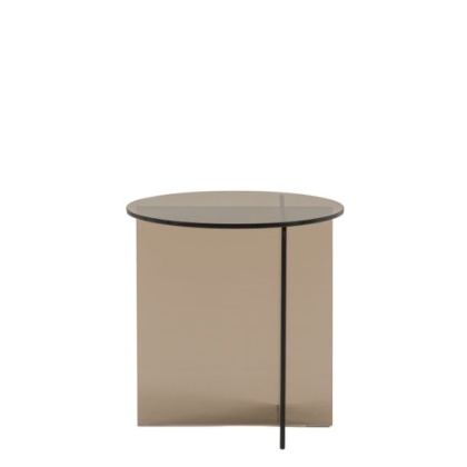 Gallery Direct Parioli Glass Side Table Charcoal