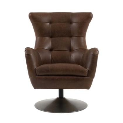 Gallery Direct Bristol Swivel Chair In Brown Leather Gallery Direct Bristol Swivel Chair In Brown Leather