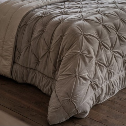 Gallery Opulent Velvet Bedspread - Neutral Gallery Opulent Velvet Bedspread - Neutral