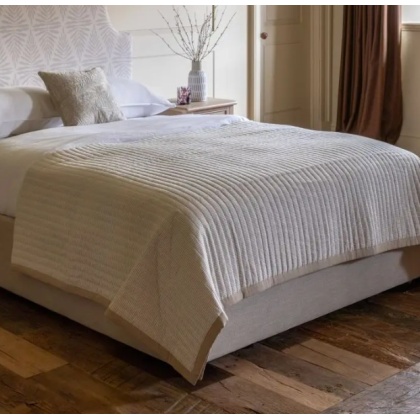 Gallery Serene Quilted Bedspread - Oatmeal