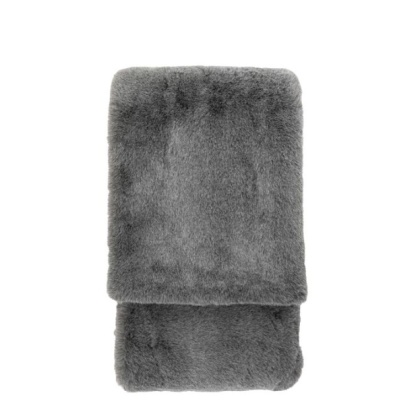 Gallery Roscose Faux Fur Throw - Smoke Grey