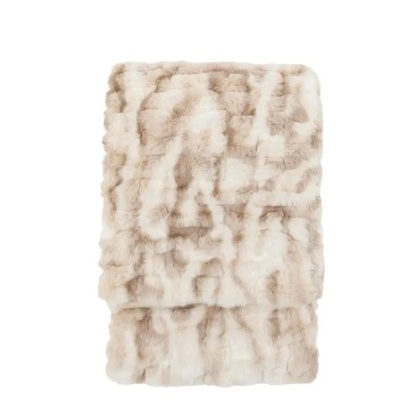 Gallery Deco Luxe Ruched Faux Fur Throw