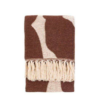 Gallery Alma Abstract Throw - Chocolate