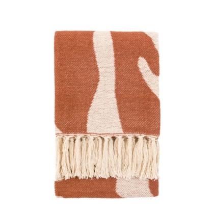 Gallery Alma Abstract Throw - Nutmeg