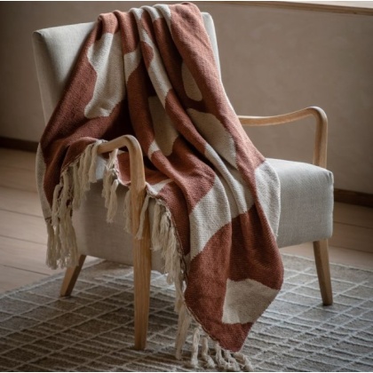 Gallery Alma Abstract Throw - Nutmeg