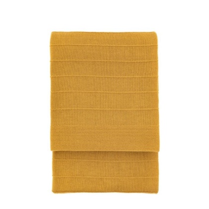Gallery Florence Knit Throw - Mustard